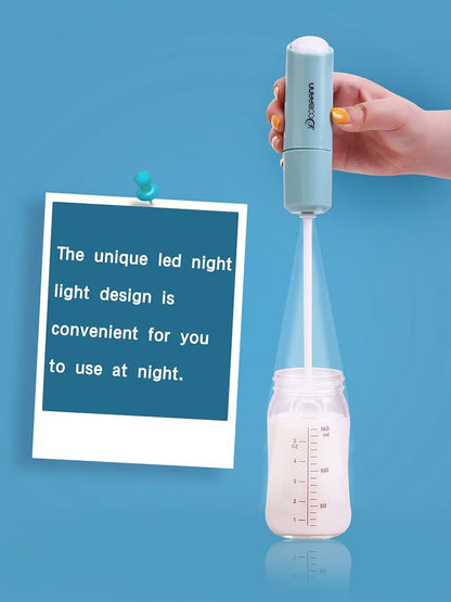 Handheld Electric Formula Stirrer,Electric Milk Frothers,Handheld Drink Mixer (Blue)