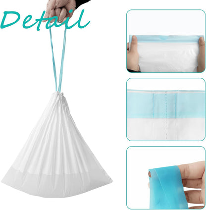 100 Pack Potty Chair Liners Disposable,Drawstring Training Toilet Seat Liner Bags Cleaning Bag for Kids Toddlers Outdoors Travel