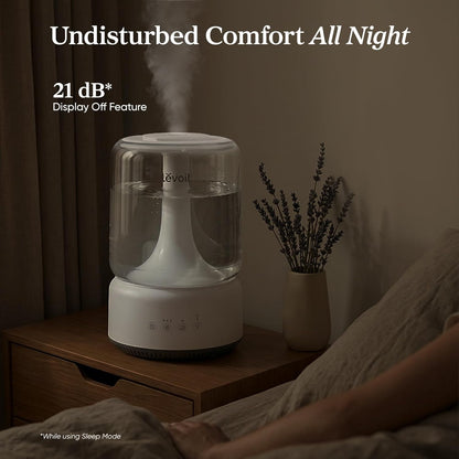 LEVOIT Dual 200S Smart Humidifiers for Bedroom, Top Fill, Customize Humidity for Home, Baby Nursery & Plants with Humidistat, Essential Oil Diffuser, Schedule, Timer, APP & Voice Control, 3L, Blue