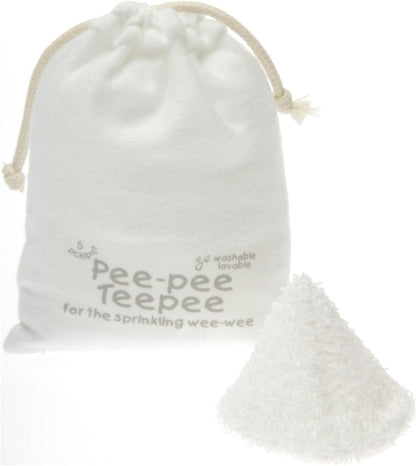 Beba Bean - Pee Pee Teepee for Baby Boy - Reusable & Washable Pee Shield for Diaper Changing - Baby Shower Gifts for Boys - Li’l Monkey Cotton Cloth - Laundry Bag - Set of 5 Covers