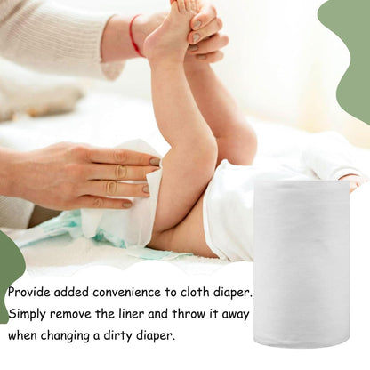 ALVABABY Diaper Liner for Baby Cloth Diapers Natural Soft Disposable Diaper Liners 11.8x7.1 Inch Fragrance Free Chlorine Free 400 Sheets