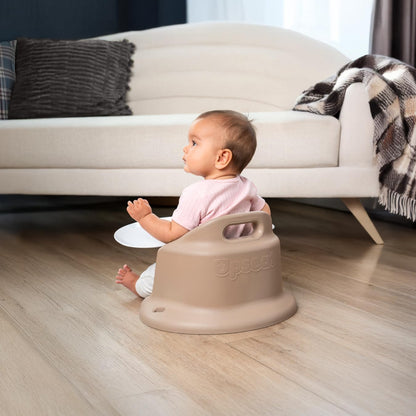 Upseat – The Original Ergonomic Baby Floor & Booster Seat with Tray, Developed with Physical Therapists for Upright Posture & Healthy Hip Development, 4–24 Months, Dishwasher-Safe Extra-Large Tray