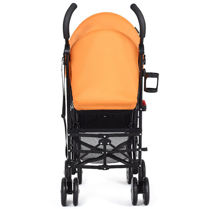 HONEY JOY Baby Lightweight Stroller, Compact Travel Stroller for Airplane, Adjustable Backrest & Canopy, 5-Point Harness, Cup Holder, Storage Basket, Foldable Umbrella Stroller for Toddlers (Black)