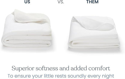 HALO Breathable Crib Mattress Cover – Quilted Mesh, Waterproof, Universal Fit for Standard Crib & Toddler Beds, Easy to Change, Machine Washable