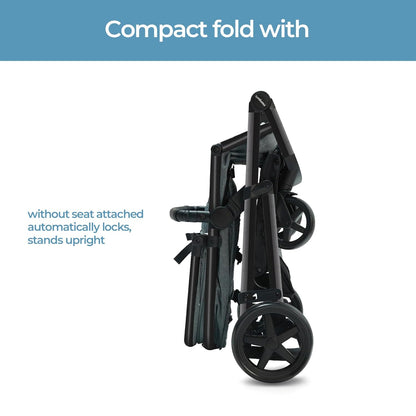 Mompush Baby Stroller, Convertible 2-in-1 with Bassinet Option, Infant Car Seat Compatible, Includes Adapter - Sturdy Full-Size Infant Stroller for Family Adventures