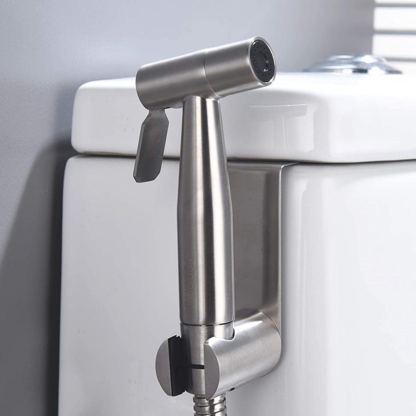 2 Pieces Bidet Toilet Sprayer Head Stainless Steel Handheld Bidet Sprayer Cloth Bathroom Diaper Spray for Kitchen and Toilet Cleaning