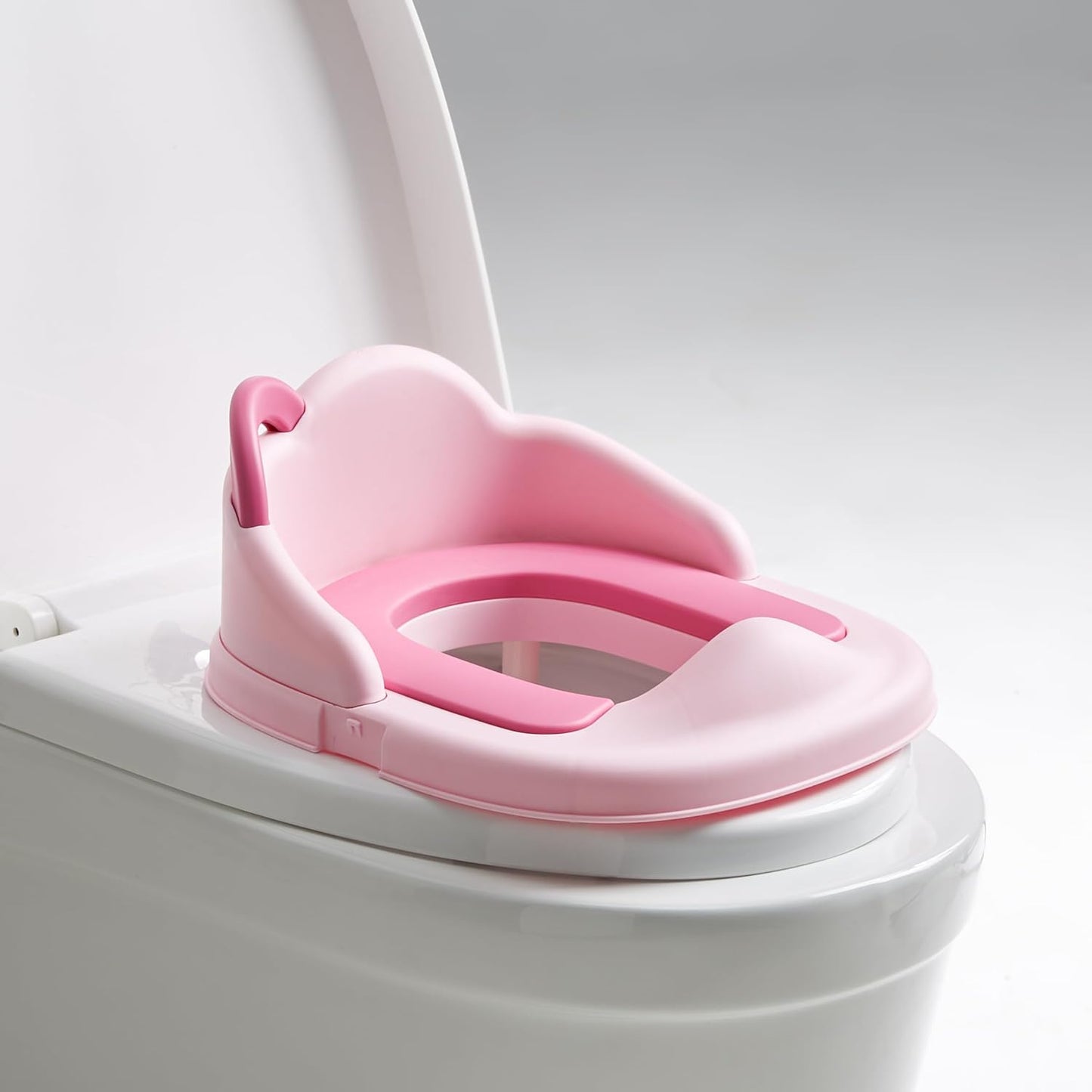 KÜB 3-in-1 Potty Training Toilet (Chair, Seat, Step Stool) - 9 CM Splash Guard, One-Click Assembly, Easy to Clean - Versatile Toddler Potty Trainer for Boy Girl - Grey