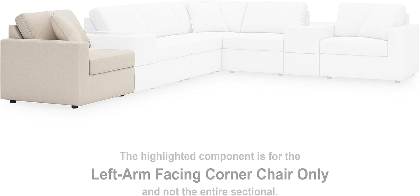 Signature Design by Ashley Modmax Coastal Press-Back Swivel Glider Rocker Recliner with Machine Washable Cover, Hidden Storage Compartments and 2 Bolster Pillows, Beige - Colors B