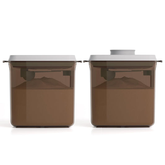 Formula Container to Go- 1700ml Pop Top Milk Powder Container, BPA-Free Airtight Formula Dispenser with Scoop and Scraper, 21OZ, 1.32LB, 600g, Clear