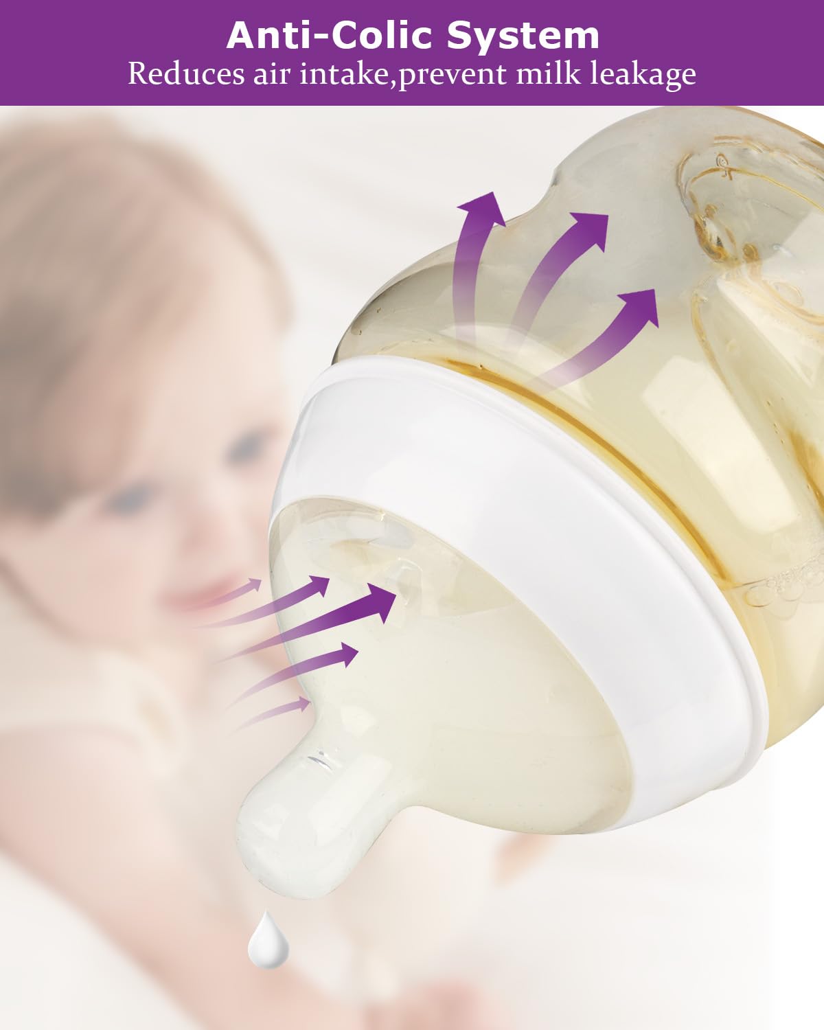 6Pack Silicone Nipples (L) for Tommee Tippee Natural Start Anti-Colic Bottles &Advanced Anti-Colic Bottles,Closer to Nature Bottle,Fast Flow,Size 3 Nipple,6m+