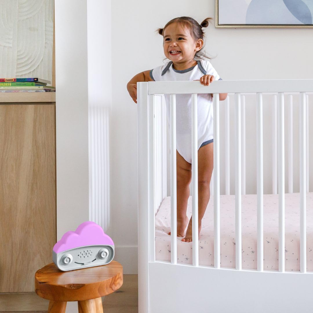 Happiest Baby SNOObie Smart White Noise Machine - Portable Baby Sound Machine with Night Light - 12 Soothing Sounds for Sleep Training, White
