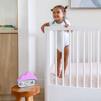 Happiest Baby SNOObie Smart White Noise Machine - Portable Baby Sound Machine with Night Light - 12 Soothing Sounds for Sleep Training, White