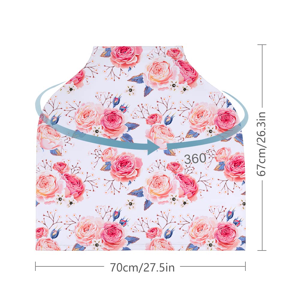 Yoofoss Nursing Cover Breastfeeding Scarf - Baby Car Seat Covers, Infant Stroller Cover, Carseat Canopy for Girls and Boys