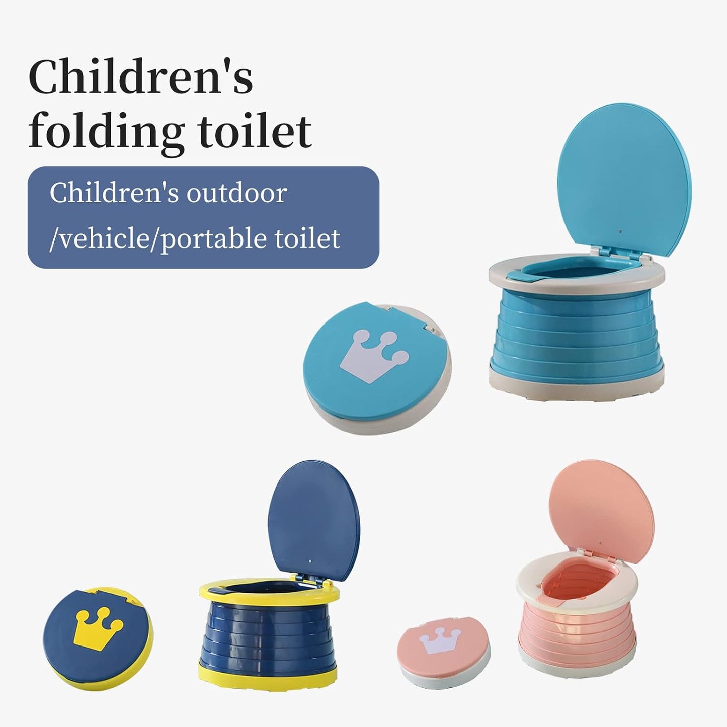 Travel Potty for Toddler, Portable and Foldable Toilet, Apply to Seat Emergency Toilet for Car, Camping, Outdoor, Indoor (green, small)