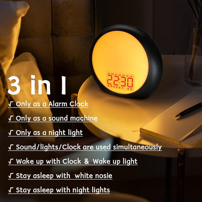 Loud Brown Noise Sounds White Noise Machine 30 Soothing Sounds 12 Color Night Lights Auto-Off Timer Sleep Machine with Memory Function for Baby Kids Adult for Office Privacy White Elephant Gifts