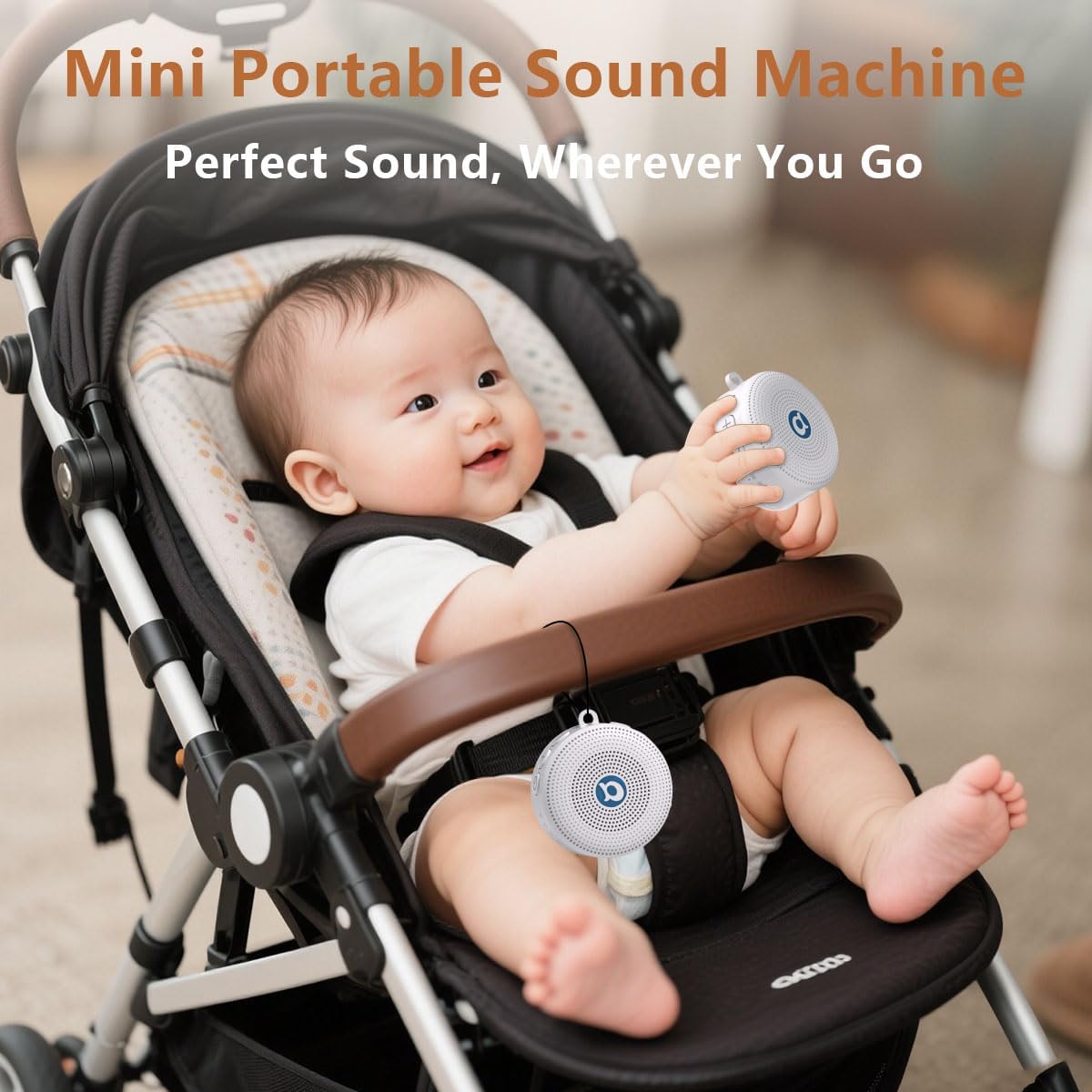 Brown Noise Sound Machines with 30 Soothing Sounds Mini White Noise Machine Baby 32 Volume Level Sleep Machine for 3D Surround Sound Rechargeable Noise Machine for Kid Adult Home Travel