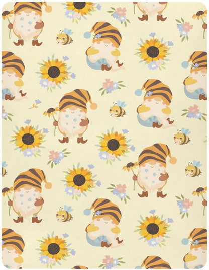 Fall Cute Mushroom Leaves Fitted Crib Sheets Stretchy Portable Playard Sheets for Baby Toddler, Breathable Soft Mini Crib Mattress 52 x 28 in for Boys and Girls