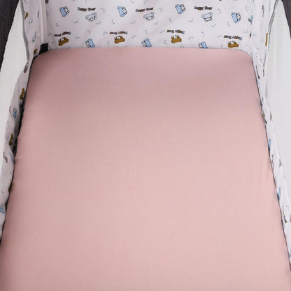 Bassinet Sheet Set 2 Pack Snug Fitted Bedside Sleeper Bassinet Sheets, Stretchy Ultra Soft, Unisex Boy Girl, Light Blue & Dinosaur