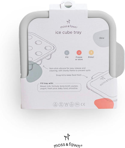 Moss and Fawn Ice Cube Tray - Forage Feeder Freezer & Teething Popsicle Mold for Breast Milk, Formula, Bone Broth, Purees, & Baby Food - BPA, Lead, & PVC-Free - Fern