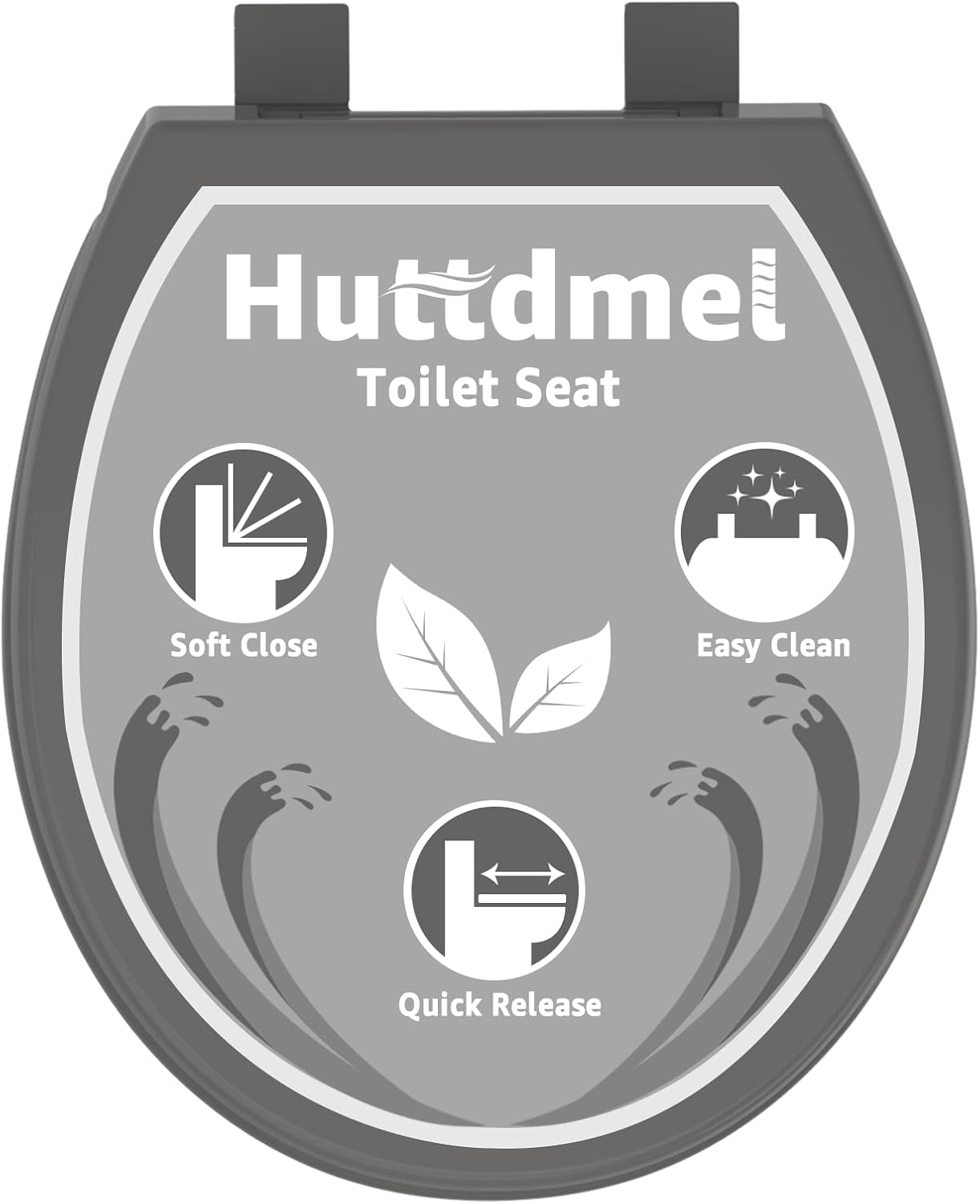 Toilet Seat with Toddler Seat, Potty Training Toilet Seat Round 2 in 1 Soft Close Quiet No Slapping, Magnetic Absorption, Easy to Install and Clean,White