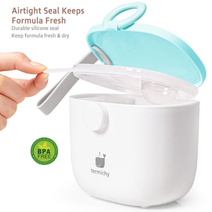 Termichy Baby Formula Dispenser, Portable Formula Dispenser Container with Scoop and Carry Handle for Travel Outdoor Activities for Baby Infant, 500ml