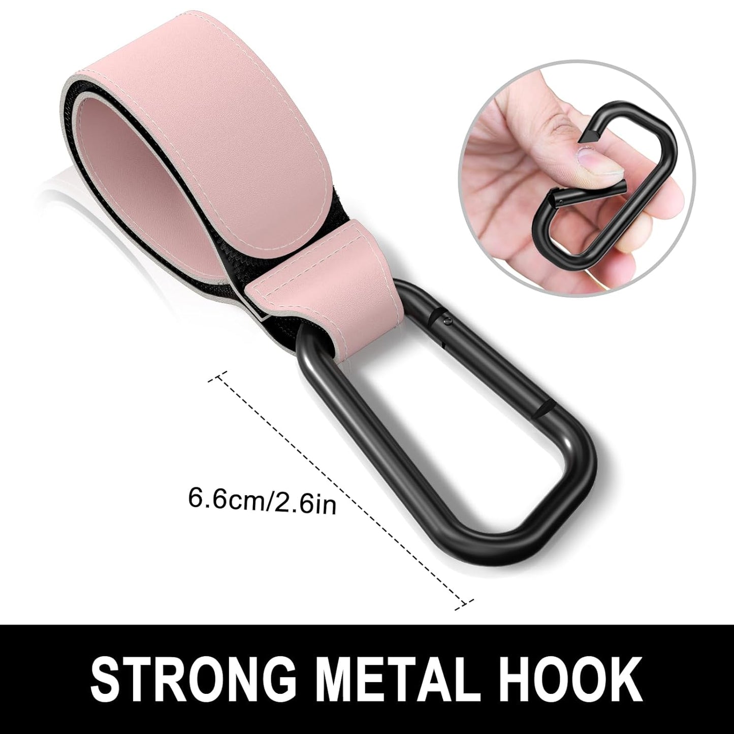 Baby Stroller Hooks for Hanging Bags, Universal Stroller Clips Accessories, Mommy Hook for Diaper Bag, Shopping Cart, Purse, Backpack - 2 Pack, Abstract Leaf