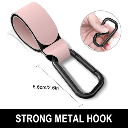 Baby Stroller Hooks for Hanging Bags, Universal Stroller Clips Accessories, Mommy Hook for Diaper Bag, Shopping Cart, Purse, Backpack - 2 Pack, Abstract Leaf