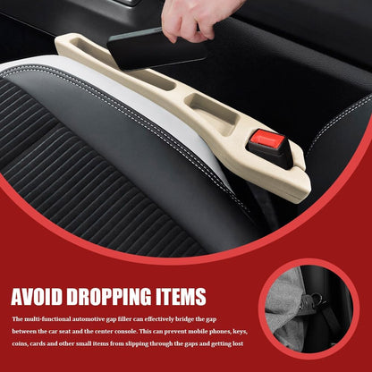 2PCS No Drop Seat Guard, Car Seat Gap Filler, Multi-Function Car Side Gap Filler for Prevent Items Falling, Universal Auto Blocker Between Seats Auto Organizer Accessories for Most Cars