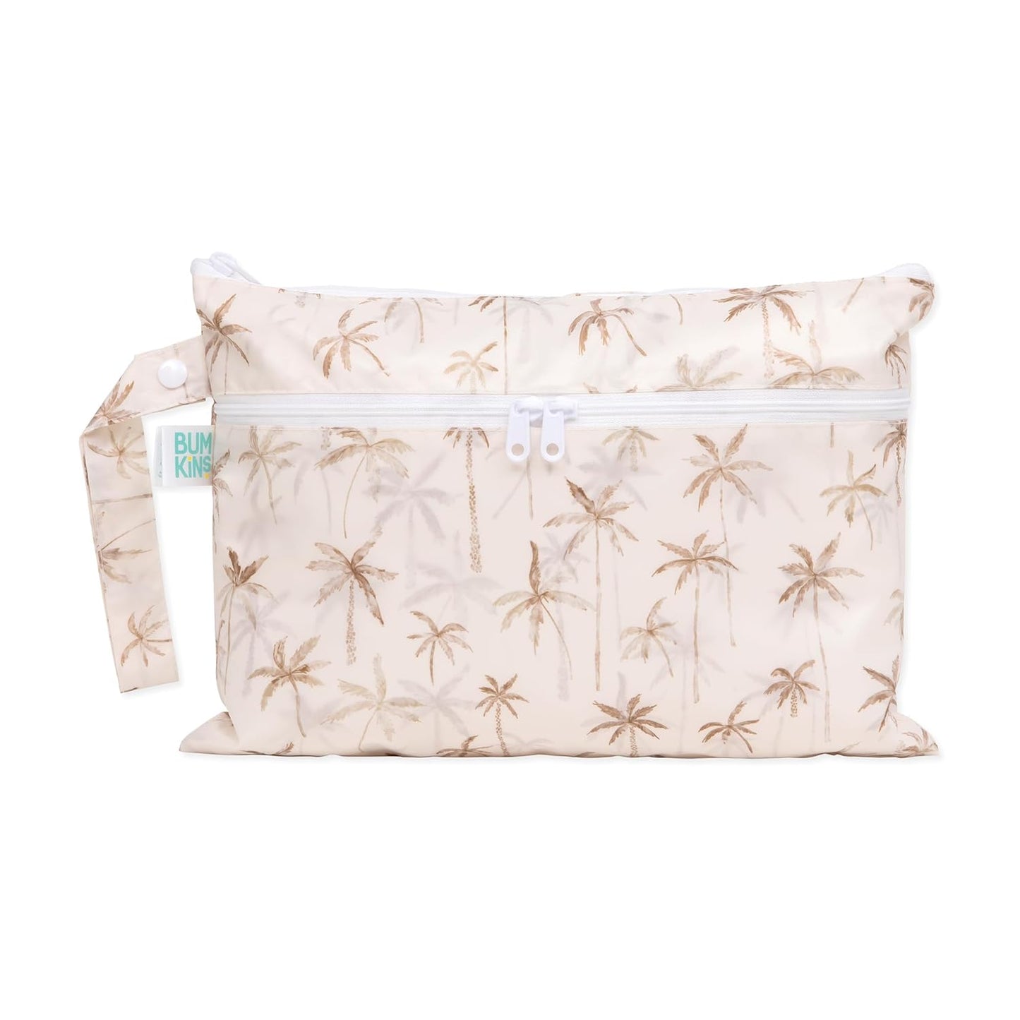 Bumkins Roamio Waterproof Wet Bag for Baby, Travel, Swim Suit, Cloth Diapers, Pump Parts, Pool, Beach, Gym Clothes, Toiletry, Hook to Stroller, Daycare, Zip Reusable Wetdry Packing Pouch, Multi Check - Colors B