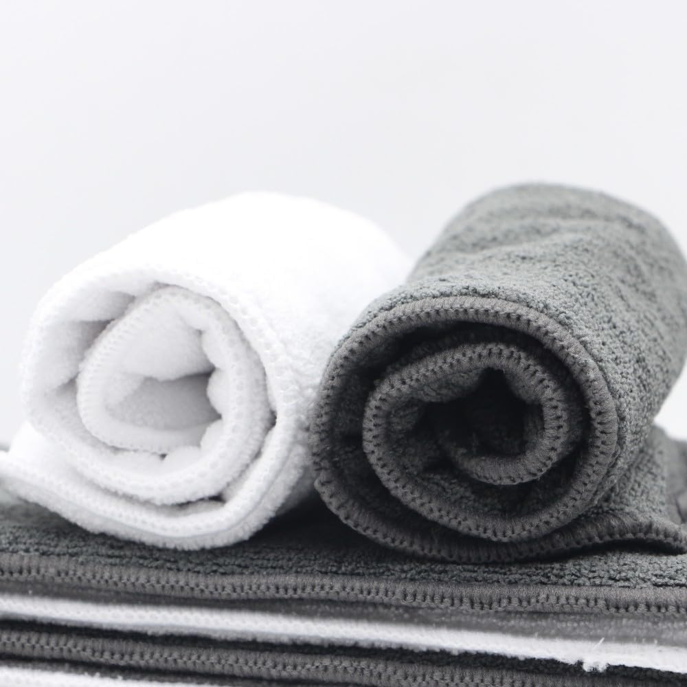 10pcs Reusable Soft 3 Layers Inserts for Baby Cloth Diaper,High Absorbing Washable Liners (10pcs-Grey Inserts)