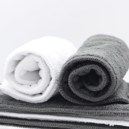 10pcs Reusable Soft 3 Layers Inserts for Baby Cloth Diaper,High Absorbing Washable Liners (10pcs-Grey Inserts)