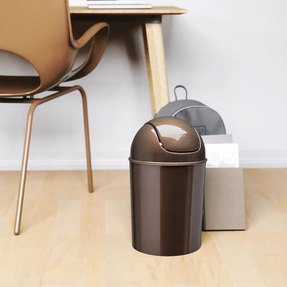 Umbra 1.25 Gallon Mini Waste Can with Removable Swing-Top Lid - Small Garbage Bin for Kitchen, Bathroom, Bedroom, Office - Compact Trash Can Fit Under Tables & Counters - Yellow