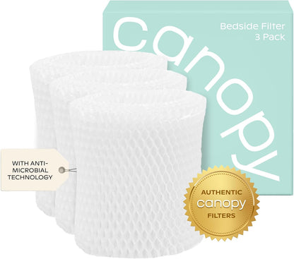 Canopy Original Bedside Humidifier Filter 2.0 – 3-Pack Replacement Filters | Compatible with Canopy Bedside Humidifiers, Made with Wood Pulp, Paper Filter, Replace Every Six Weeks