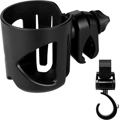Accmor Universal Cup Holder, Stroller Cup Holder with Phone Holder, 360° Rotatable Large Caliber Designed Bottle Holder for Stroller, Bike, Wheelchair, Walker, Scooter