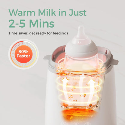 Momcozy Bottle Warmer, Fast Bottle Warmers for All Bottles with Timer, Accurate Temperature Control and Automatic Shut-Off, Multifunctional Bottle Warmer for Breastmilk