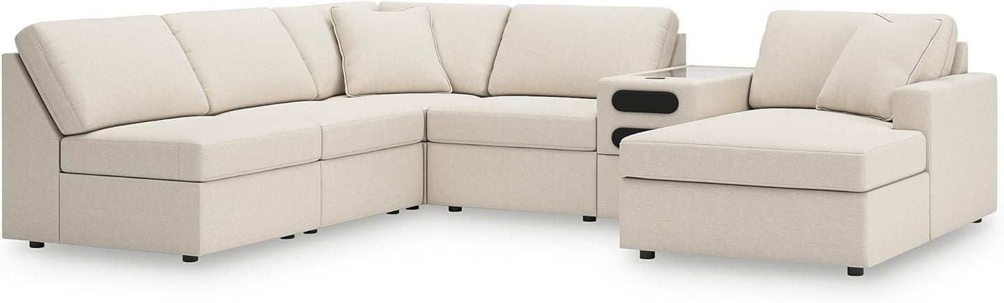 Signature Design by Ashley Modmax Coastal Press-Back Swivel Glider Rocker Recliner with Machine Washable Cover, Hidden Storage Compartments and 2 Bolster Pillows, Beige - Colors B