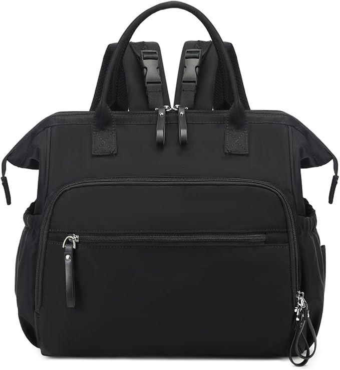 LORADI Large Diaper Bag Tote, 14 Pockets Stylish Baby Bag with Stroller Clips and 3 Insulated Pockets, Baby Shower Essentials
