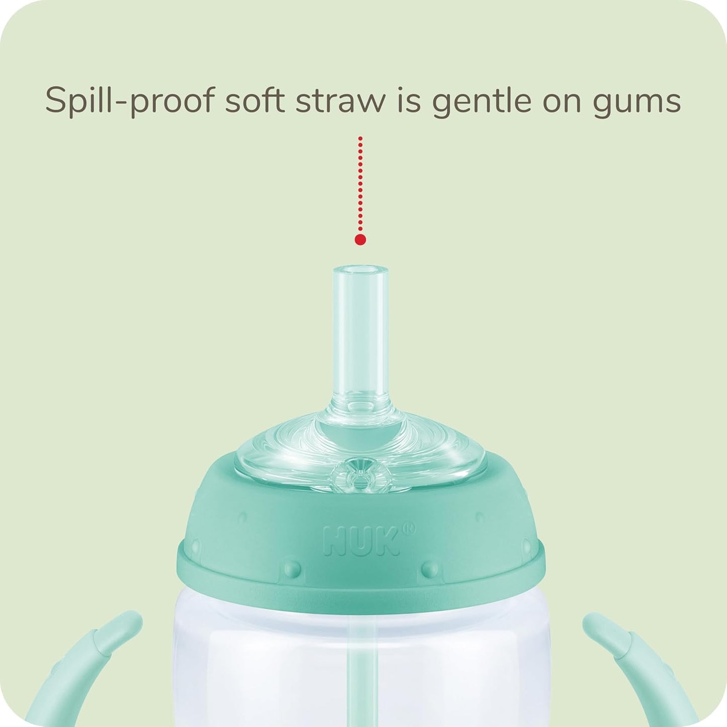 NUK Learner Straw Cup, 10oz, 2-Pack - Toddler Sippy Cup with Soft Straw for Easy Drinking, Suitable for Ages 8 Months and Up, Timeless Collection