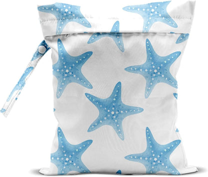 Unicorn Wet Dry Bag 12x10 Inch, Waterproof Reusable Wet Bag with Two Zippered Pockets & Handle for Swimsuit Travel Beach Pool Gym Stroller Dirty Yoga Gym Clothes Toiletries Daycare Organizer