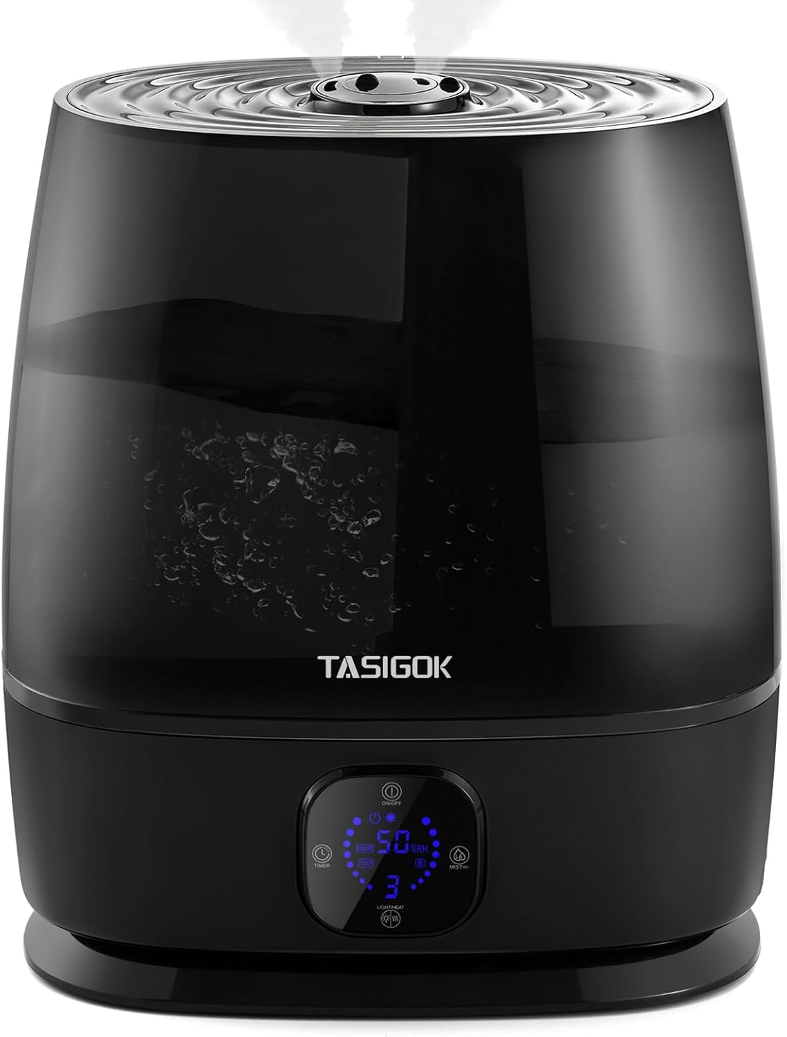 Humidifiers for Bedroom Home, 6L Cool and Warm Mist Air Humidifier for Large Room Baby Nursery, 50H Easy Clean and Top Fill, Quiet with Ultrasonic, Essential Oils, Auto Mode, for House, Plants