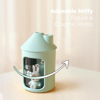 Mipow X Miffy Double Spray Humidifier 2.0 Smart App-Control RGB LED, Mini Cute Humidifier with Night Light, 500ml for Bedroom, Nursery/Office - Blue