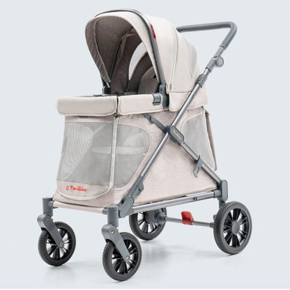 Familidoo Q1 Multi-Use Kids Wagon Stroller – Foldable, Lightweight & All-Terrain for Kids & Pets – 5-Point Safety Harness, Rain Cover & Compact Travel Design – Supports Up to 132 lbs (Sage Green)