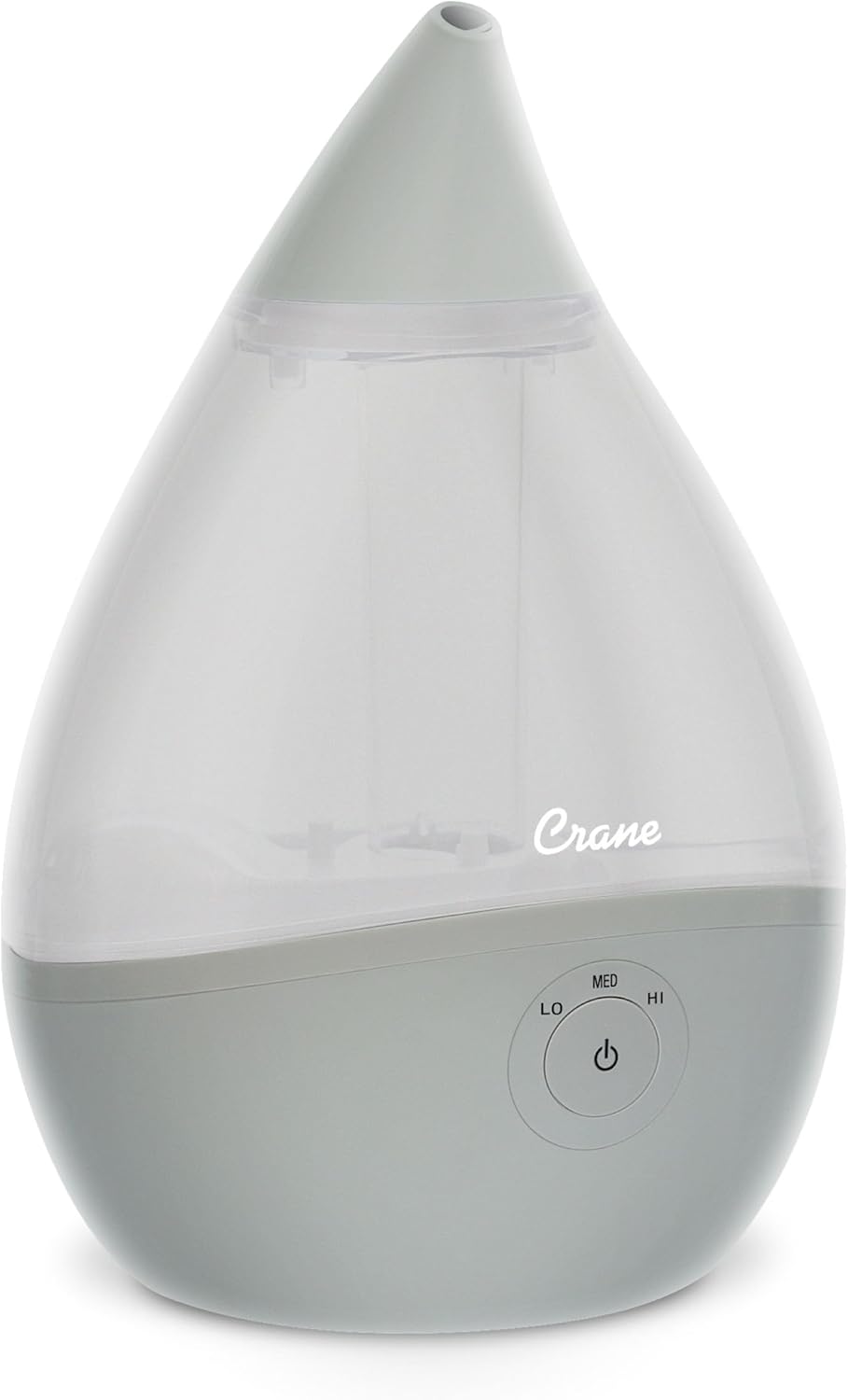 Crane Droplet Ultrasonic Small Air Humidifiers for Bedroom and Office, 0.5 Gallon Cool Mist Humidifier for Plants and Home, Humidifier Filters Optional, White