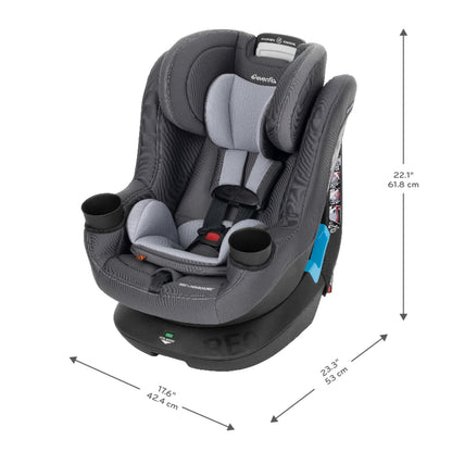 Evenflo REO by Revolve360 Rotating Convertible Car Seat with Quick Clean Cover, Infant to Toddler, Forward and Rear Facing, Compact Design, One-time Install (Chelsea)