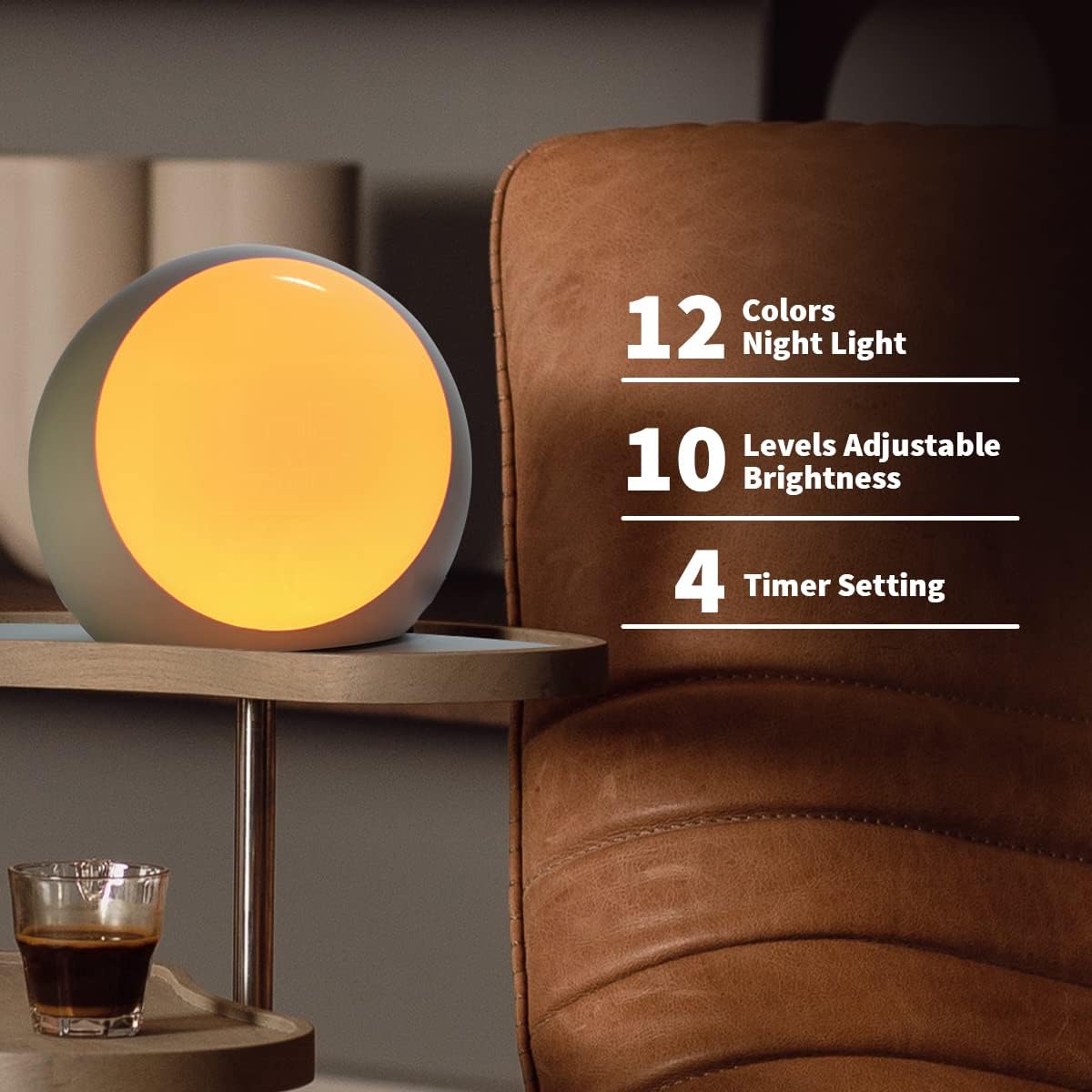 Loud Brown Noise Sounds White Noise Machine 30 Soothing Sounds 12 Color Night Lights Auto-Off Timer Sleep Machine with Memory Function for Baby Kids Adult for Office Privacy White Elephant Gifts