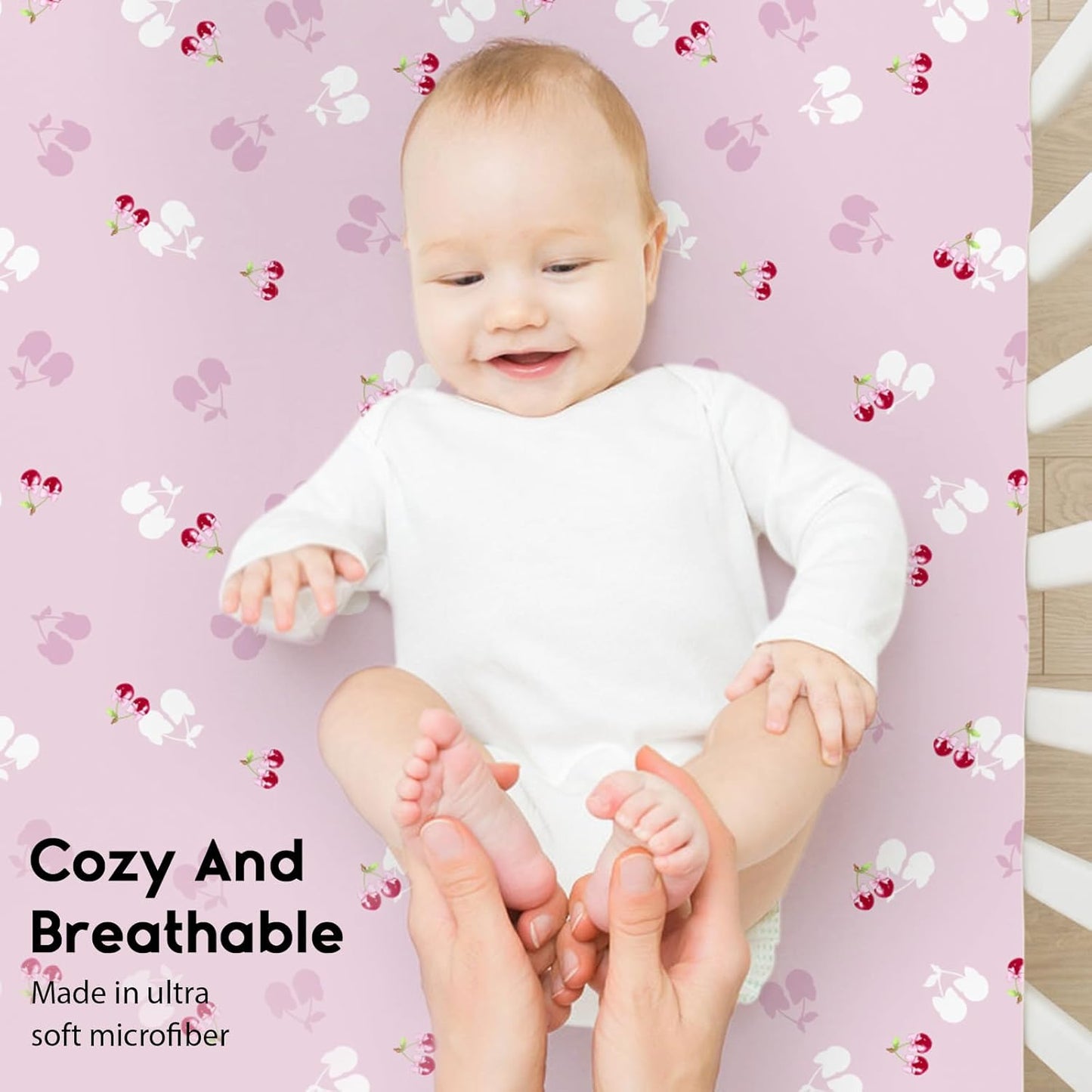 Yoofoss Pack and Play Sheets Fitted, Mini Crib Sheets 2-Pack for Pack N Play Mattress, Stretchy Playard Sheet, Soft and Breathable Green+Giraff