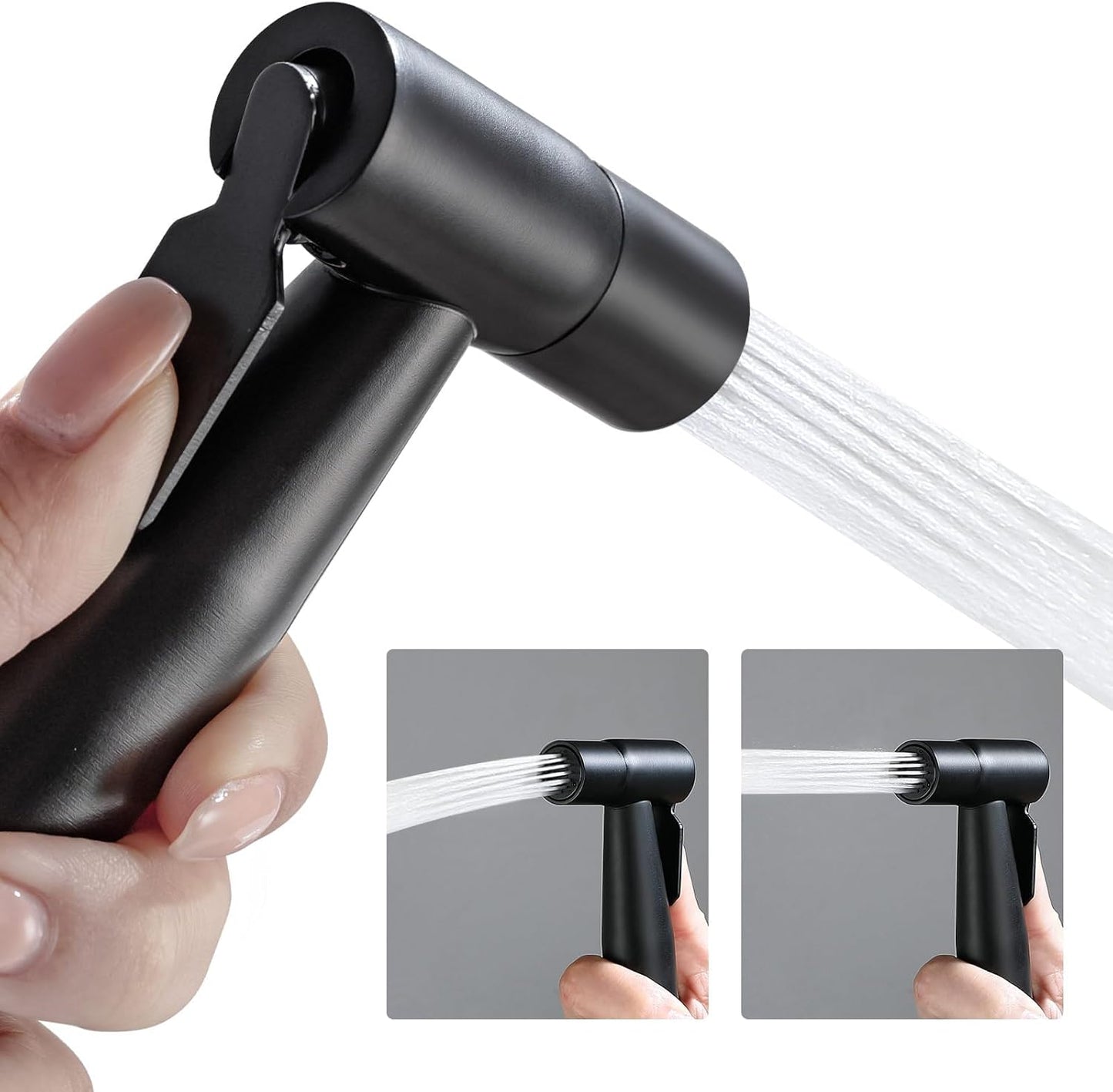 BARROCK 2 Pack Bidet Sprayer Head Only, Stainless Steel Handheld Shattaf Jet Spray for Toilet, Baby Cloth Diaper Sprayer with Adjustable Water Pressure Control, Brushed Nickel