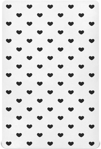 Fall Cute Mushroom Leaves Fitted Crib Sheets Stretchy Portable Playard Sheets for Baby Toddler, Breathable Soft Mini Crib Mattress 52 x 28 in for Boys and Girls