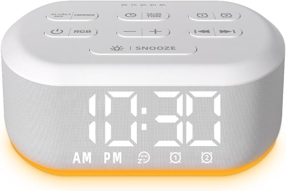 Brown Noise Sound Machine 30 Soothing Sounds White Noise Machine with 12 Night Light Colors Sleep Machine for Adults Baby Kids 36 Volume Levels Noise Canceling for Office Home Privacy