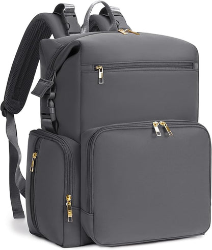 CEI-CEI Neoprene Diaper Bag Backpack with Insulated Pockets, Large Newborn Baby Maternity Bags Travel Tote with Changing Pad